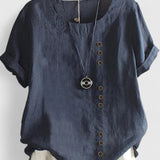 Elisavie | Comfortable Short Sleeve Blouse