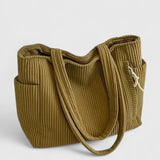 Liorane | Luxurious Ribbed Tote Bag with Cord Detail