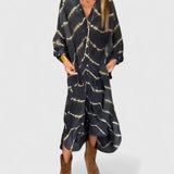 Amelie™ | Elegant Boho Striped Maxi Dress