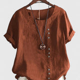 Elisavie | Comfortable Short Sleeve Blouse