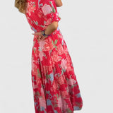 Minelda | Elegant Floral V-neck Dress