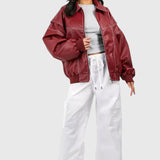 Faye™ - Oversized Leather Jacket