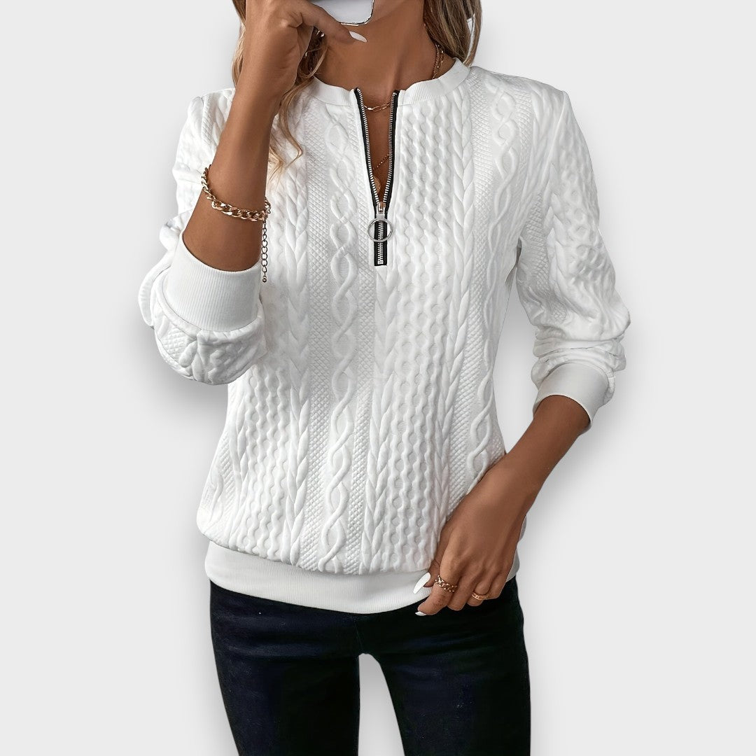 Amanda - Elegant women's jacket with zipper